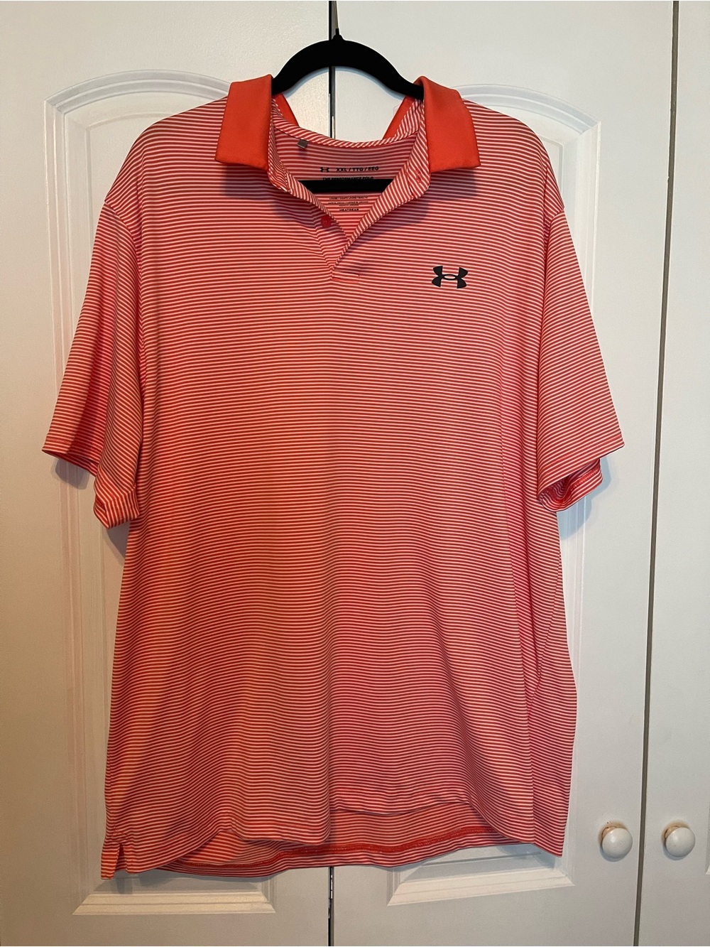 Under Armour Men’s Orange Stripe Polo Shirt